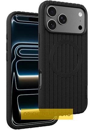 Чохол tpu knit case with magnetic fit для apple iphone 16 pro max (6.9") black