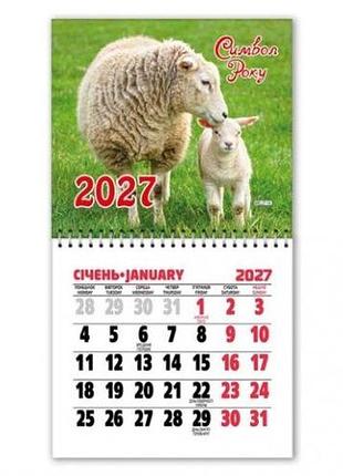 Календарь на магните отрывной на 2027 год символ года (11х20 см)