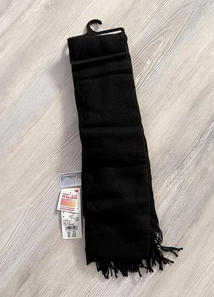 Шарф uniqlo heattech чорний з вовною, новий