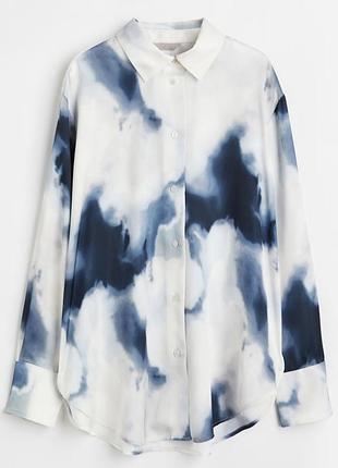 Стильна атласна сорочка від h&m, великий розмір