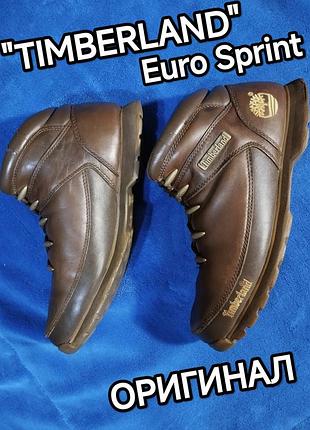 ♥️👍 добротные винтажные кожаные демисезонные ботинки timberland