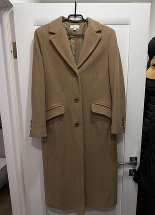 Пальто жіноче marks & spencer вовняне camel