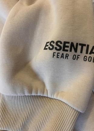 📌 худі тепла на флісі бежевого кольору essentialls у відмінному стані.