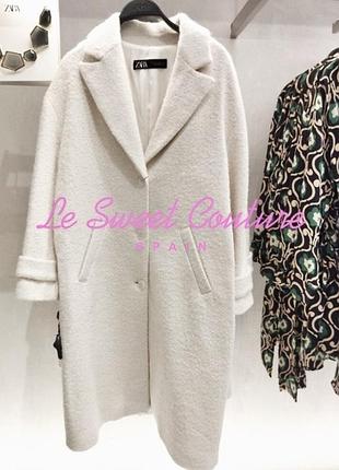 Zara😍!пальто прямого крою букле на ґудзиках/нова колекція 2026 2