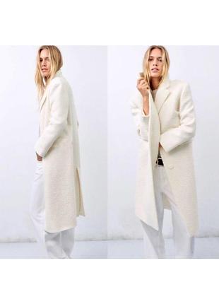 Zara😍!пальто прямого крою букле на ґудзиках/нова колекція 2026 5