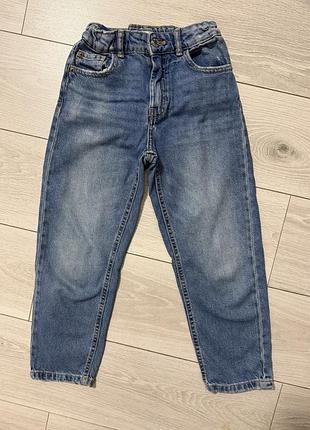 Джинси zara mom fit сині для дівчат