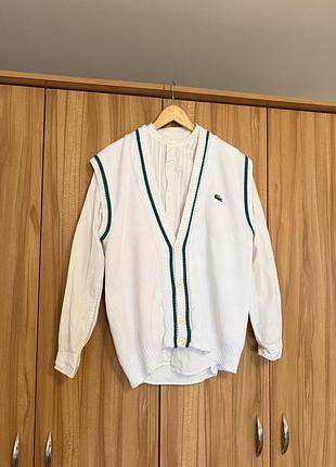 Жилетка кардиган светр lacoste polo ralph lauren burberry guess prada old money олд мані