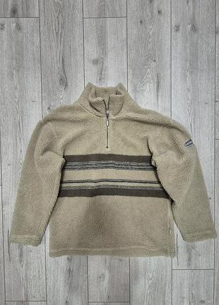 Винтажный бежевый флисовый свитшот 1/4 zip o'neill,s размер