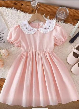 Сукня плаття з комірцем з вишивкою shein