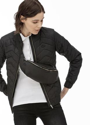 Жіноча стьобана куртка lacoste чорна