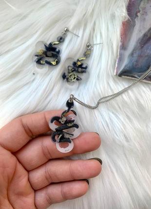 Набір сережки та підвіска