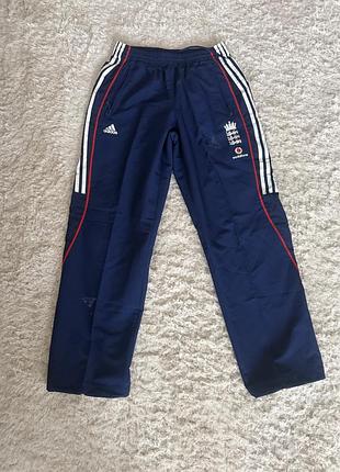 Спортивні штани adidas збірної англії 2008 вінтажні нейлонові сині