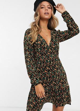 🌸 легка квіткова сукня плісе asos