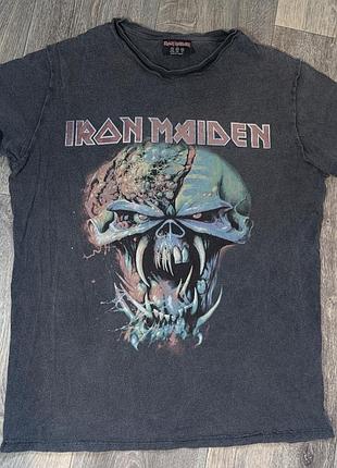 Сіра футболка  iron maiden (вінтажний стиль)