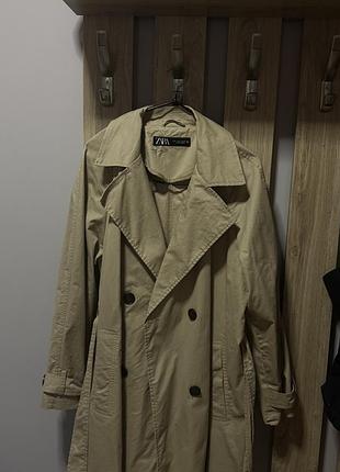 Бежевий тренч zara