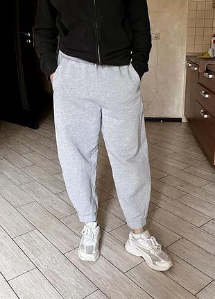 Спортивні штани оверсайз з утепленням, l-xl