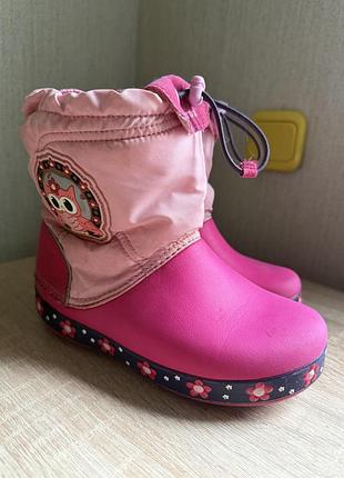 Черевики чобітки crocs на дівчинку