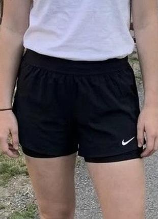 Спортивные шорты 2в1 nike dri-fit оригинал