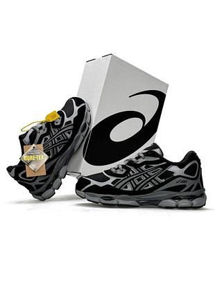 Женские кроссовки asics gel-nyc fur black grey metallic