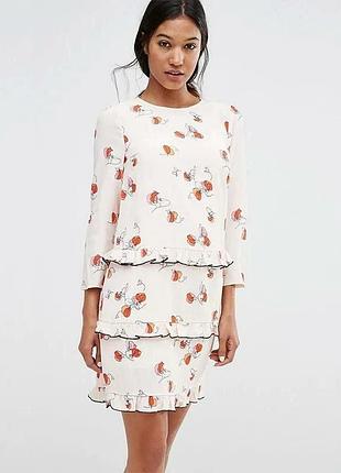 Віскозна сукня-трапеція river island з квітковим принтом