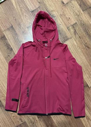 Спортивна кофта nike рожева з капюшоном на блискавці