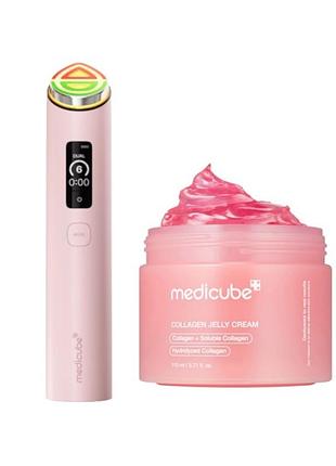 Набір medicube booster pro x2 та medicube collagen jelly cream 110 ml девайс для обличчя