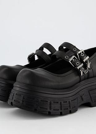Windsor smith scary black leather