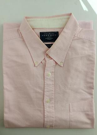 Рубашка charles tyrwhitt jermyn street london размер xxl розовая 100% хлопок