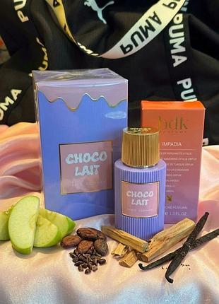 Набір парфумів paris corner choco lait 100 мл слюда + impadia 40 мл тестер. жіноча парфумерія подарунок, солодкі парфуми, шлейфові арабські аромати