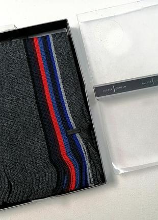 Мужской шерстяной шарф jasper conran в подарочной коробке 100% шерсть