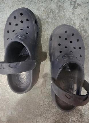 Оригинальные сабо crocs baya clog (темно-синие / navy), размер j3- 34,35, стелька 21,5-22 см