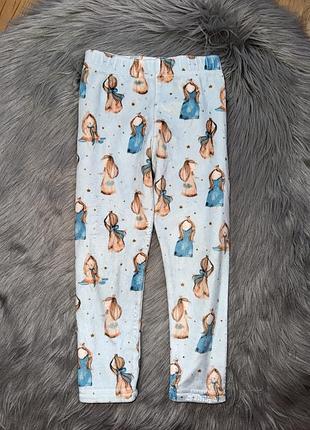 Неймовірні стильні теплі лосини з принтом на дівчинку 3/4р next