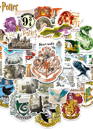 Набор наклеек по гарри поттеру стикеры марки фото harry potter hogwarts platform хогвартс наклейки gryffindor гарри поттер