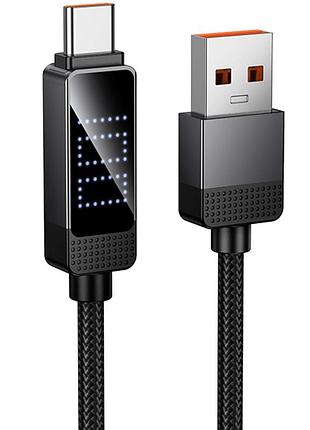 Дата кабель hoco u154 matrix usb to type-c 100w (1m) black