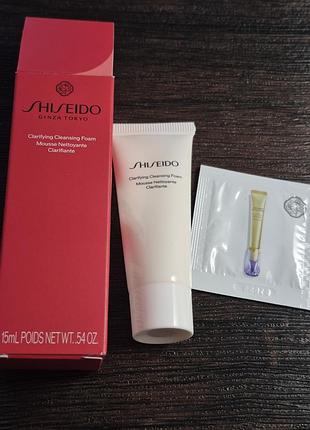 Пінка для вмивання shiseido clarifying cleansing foam 15 мл