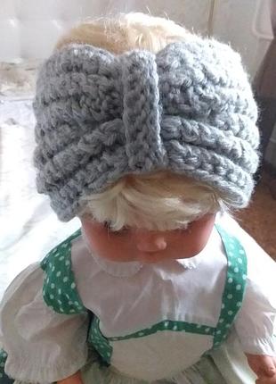 Пов'язка handmade з вовняної пряжі