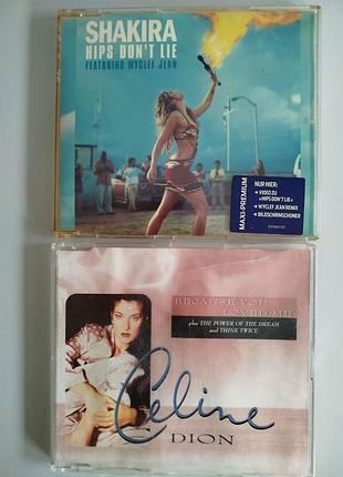 Cd диски shakira и celine dion (фирменные оригинальные синглы / cd single)