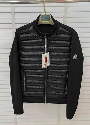 Чорна чоловіча куртка-кардиган moncler розміри xl, xxl