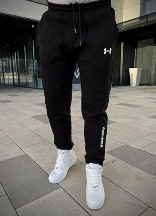 Under armour черные спортивные штаны размер m флис