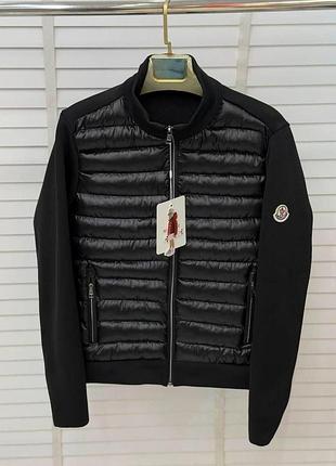 Куртка-кардиган чоловіча moncler чорна розмір xl, xxl