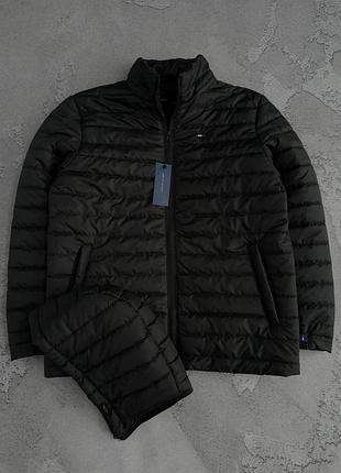 Куртка tommy hilfiger демисезонная черная s-3xl