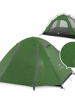 Палатка четырехместная naturehike p-series nh18z044-p, 210t65d, темно-зеленая