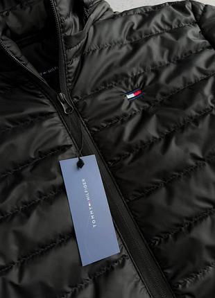 Демисезонная черная куртка tommy hilfiger s-3xl