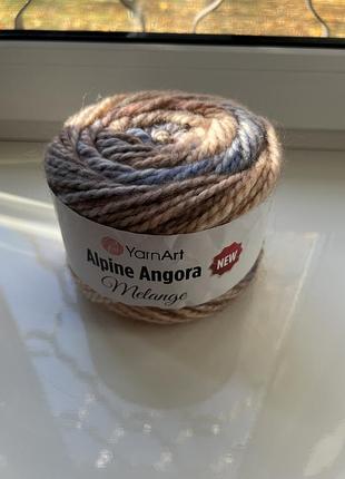 Нитки для в'язання yarnart alpine angora melange 6411
