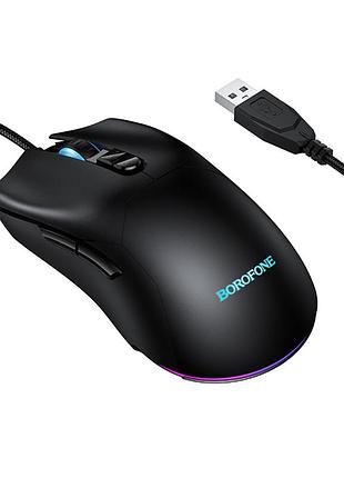 Мышь проводная borofone bg18 valeroso black