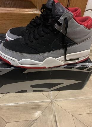 Кросівки nike air flight classic чорно-сірі з червоним 43 розмір