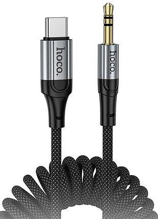 Аудио кабель aux hoco upa33b nuevo (type-c to aux 3.5mm) (1.5m) black