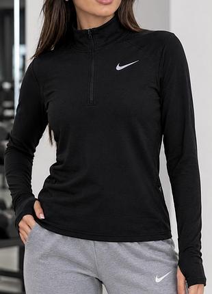 Світшот жіночий nike element black cu3220-010. жіноча бігова лонгслівка nike tempo swoosh . спортивна кофта