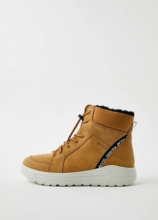 Черевики дитячі зимові ecco gore-tex, коричневі, розмір 34