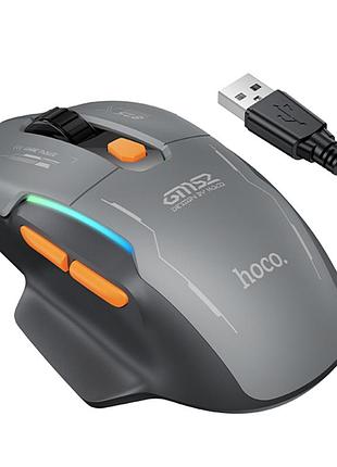 Миша дротова hoco gm52 reddy rgb black / gray